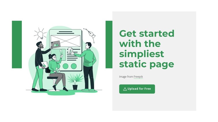 Create static page Web Design