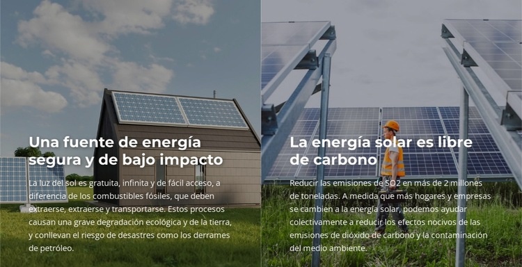 Fuente de energía de bajo impacto Creador de sitios web HTML