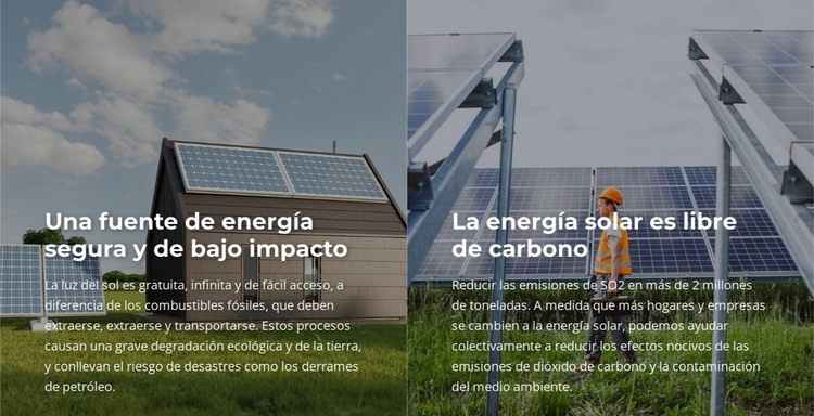 Fuente de energía de bajo impacto Página de destino