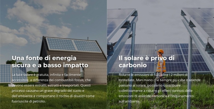 Fonte di energia a basso impatto Mockup del sito web