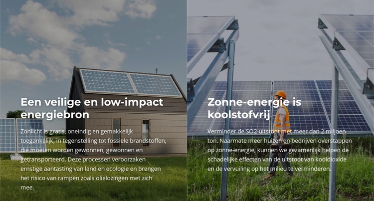 Energiebron met lage impact Website sjabloon