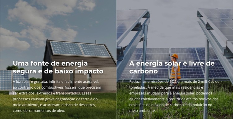 Fonte de energia de baixo impacto Template CSS