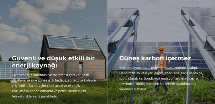 Düşük etkili enerji kaynağı Web Sitesi Oluşturucu Şablonları