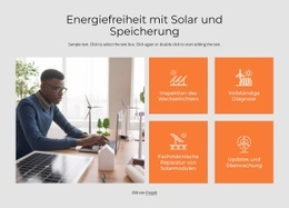 Energiefreiheit Mit Solarspeicher – Funktionale Einseitenvorlage