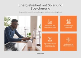 Benutzerdefinierte Schriftarten, Farben Und Grafiken Für Energiefreiheit Mit Solarspeicher