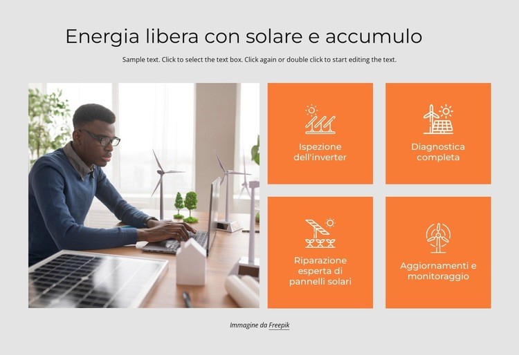Libertà energetica con l'accumulo solare Modello HTML5
