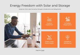 Responsive HTML For Energy Freedom With Solar Storage