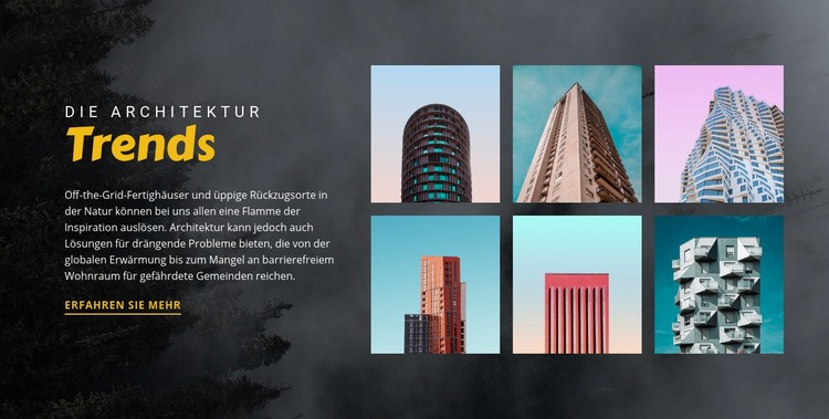 Architekturtrends Website-Vorlage