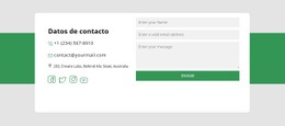 Bloque De Información De Contacto - Plantillas De Diseño De Sitios Web