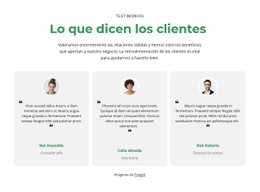 3 Columnas Con Testimonios