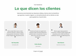 3 Columnas Con Testimonios