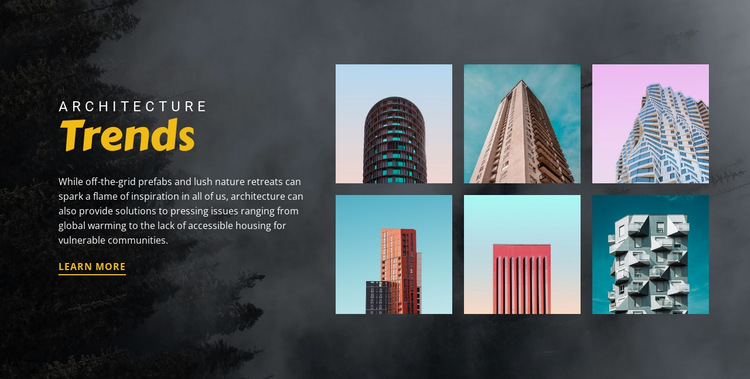 Architecture trends HTML5 Template