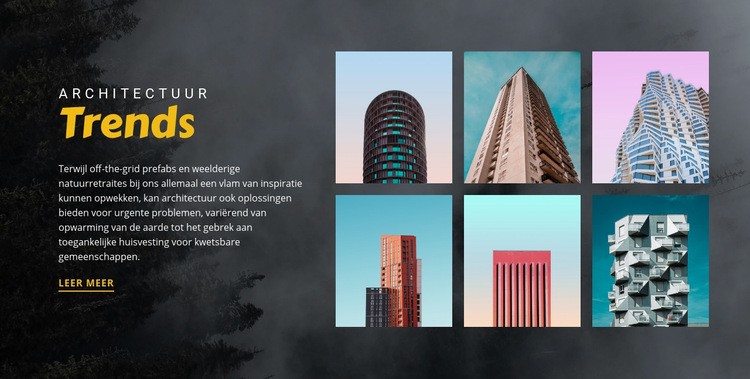 Architectuur trends Website mockup