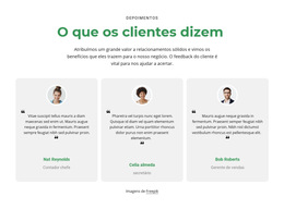 3 Colunas Com Depoimentos - Modelo De Site Simples