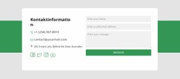 Kontaktinformation Block - Mallar Webbplatsdesign