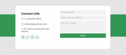 Contact Information Block - Custom Website Design