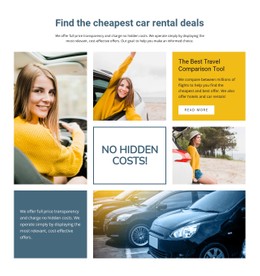 Cheap Car Rental Worldwide CSS Website Template