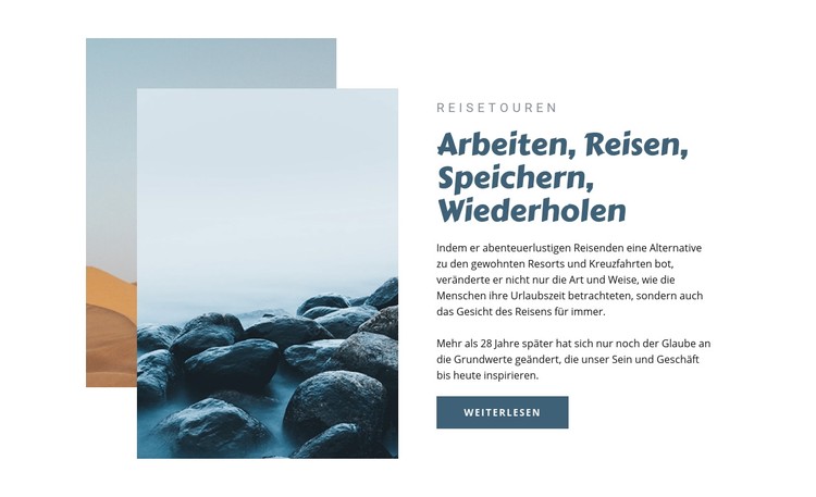 Arbeiten und Reisen CSS-Vorlage