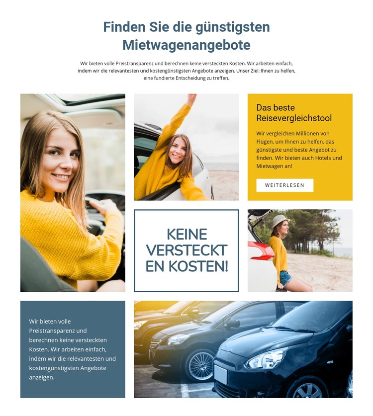 Günstige Autovermietung weltweit CSS-Vorlage