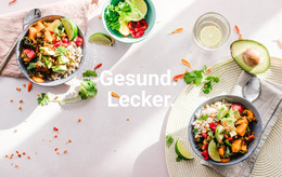 Website-Layout Für Gesund Lecker