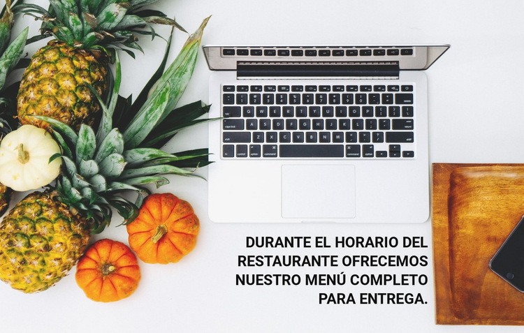 Entrega de menú Plantillas de creación de sitios web