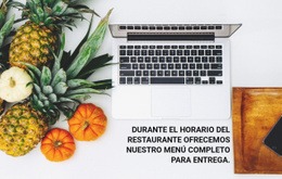 Entrega De Menú - Diseño De Sitio Web Sencillo