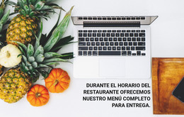 Entrega De Menú: Plantilla De Página Web HTML