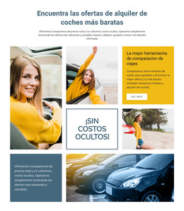 Diseño Web Para Alquiler De Coches Económicos En Todo El Mundo