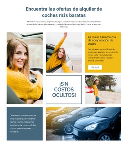 Impresionante Plantilla HTML5 Para Alquiler De Coches Económicos En Todo El Mundo