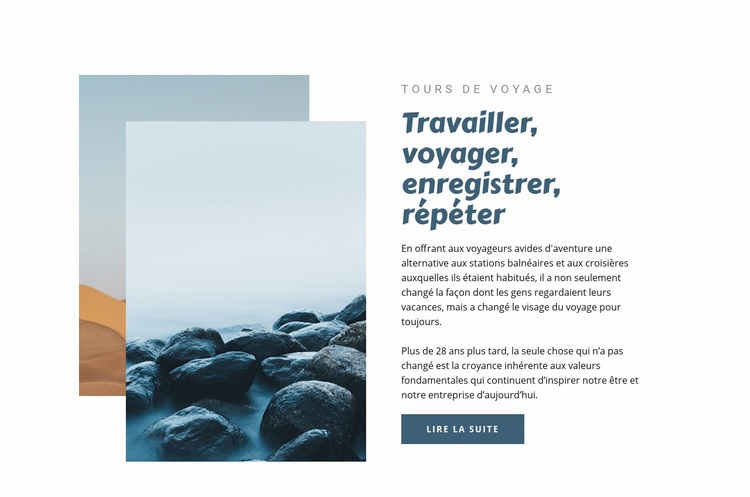 Travail et voyage Conception de site Web