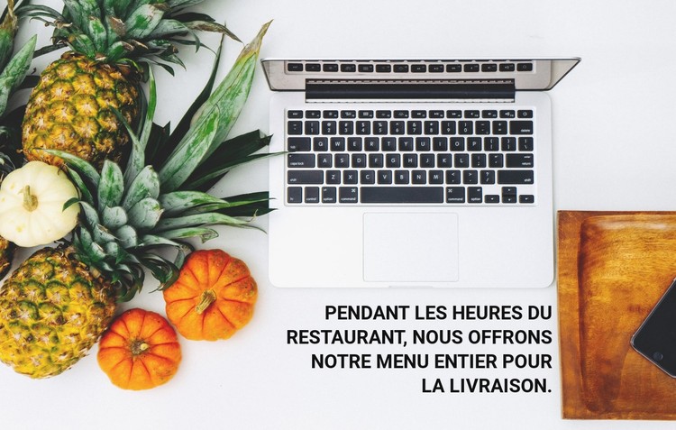 Livraison du menu Modèle CSS