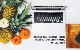 Menu Delivery - HTML Web Page Template