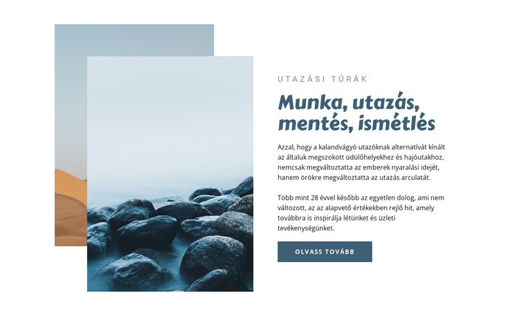 Munka és utazás HTML Sablon