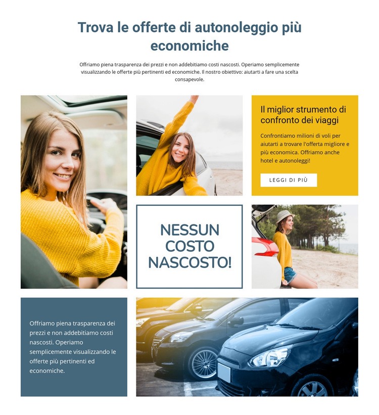 Noleggio auto economico in tutto il mondo Progettazione di siti web