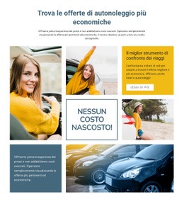 Modello Web Reattivo Per Noleggio Auto Economico In Tutto Il Mondo