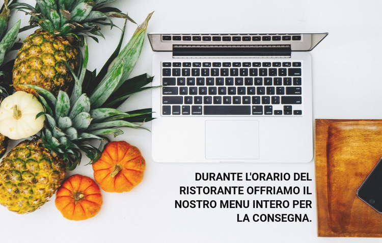 Consegna del menu Tema WordPress