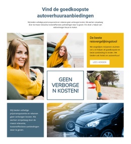 Websiteontwerp Voor Goedkope Autoverhuur Wereldwijd