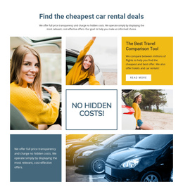 Cheap Car Rental Worldwide - Simple One Page Template