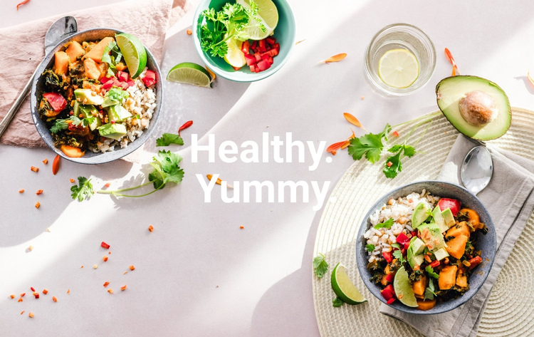 Healthy yummy One Page Template