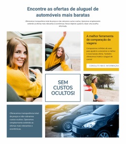 Design De Site Para Aluguel De Carros Barato Em Todo O Mundo