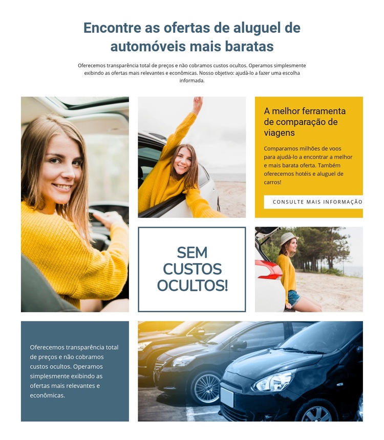 Aluguel de carros barato em todo o mundo Modelo HTML5