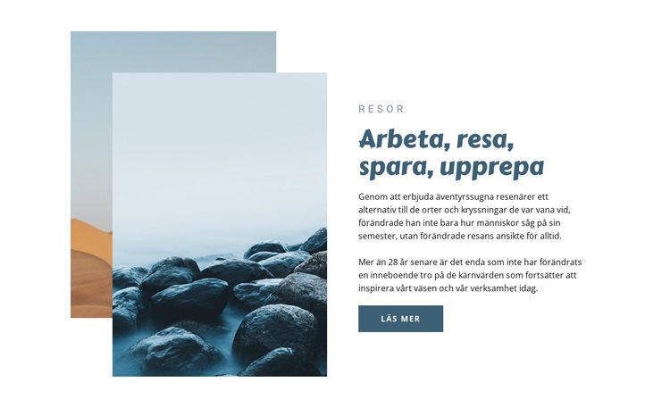 Jobba och resa HTML-mall