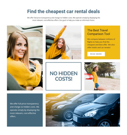 Responsive Web Template For Cheap Car Rental Worldwide