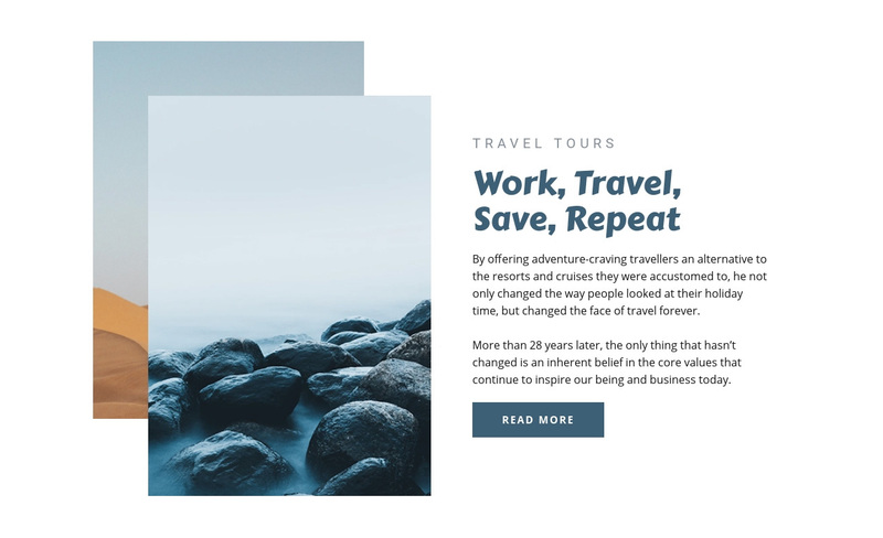 Work and travel Web Page Design