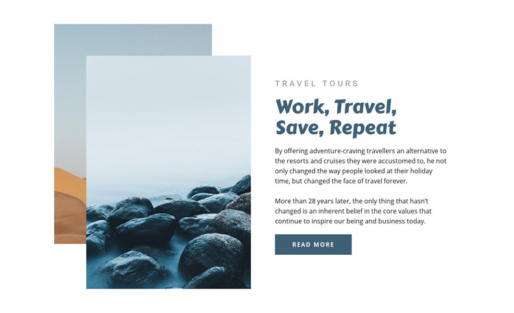 Work and travel WordPress Website