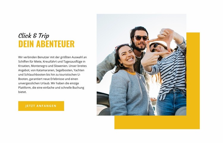 Dein Abenteuer Landing Page