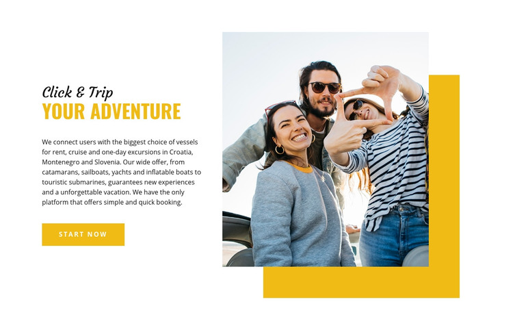 Your Adventure Homepage Design