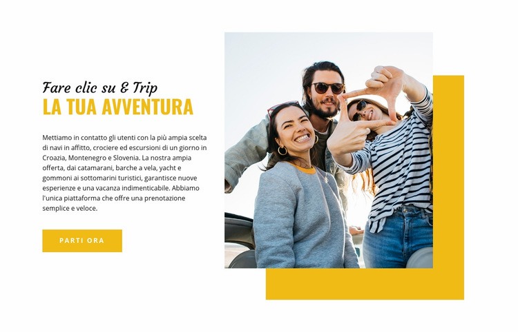 La tua avventura Mockup del sito web