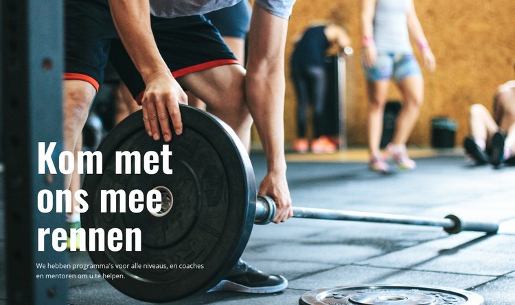 Sporttraining Website ontwerp