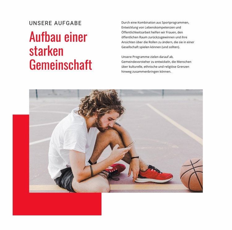 Aufbau einer starken Gemeinschaft Website-Vorlage